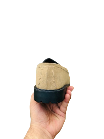 Men’s Slip-On Cream Classic Formal Loafers - Image 3