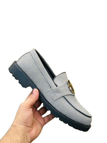 Men’s Slip-On Grey Classic Formal Loafers - Image 2