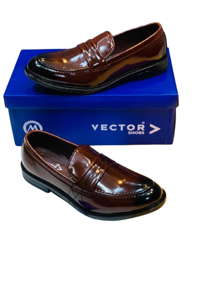 Men’s Slip-On Formal Shoes- Shiny D Brown