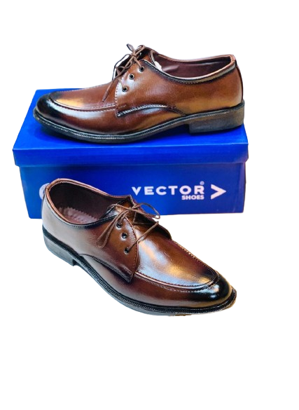 Derby Plain Formal Shoes- Brown