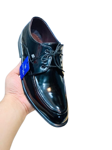 Derby Plain Formal Shoes - Shiny Black - Image 4