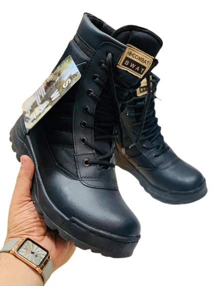 Combat Swat Hiking Tactical Boots - Black - Image 4