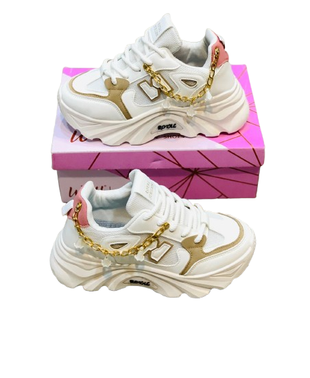 White Casual Sneaker Chain - Image 2