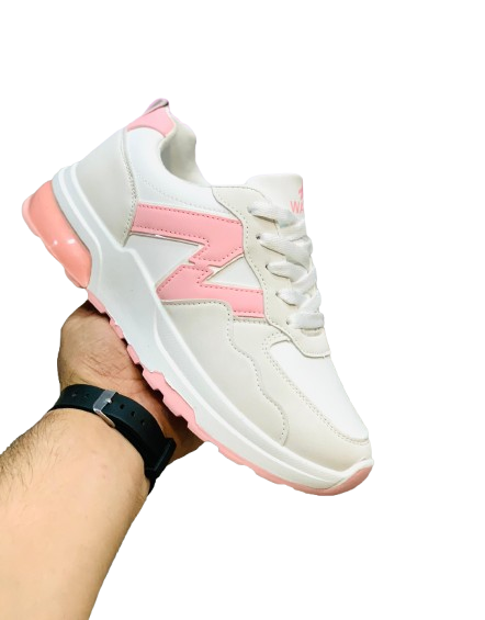 White n Pink Casual Sneaker - Image 4